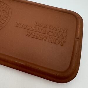 Longaberger Bread Basket Brick Woven Ceramic Warming Tile 1980s NOS